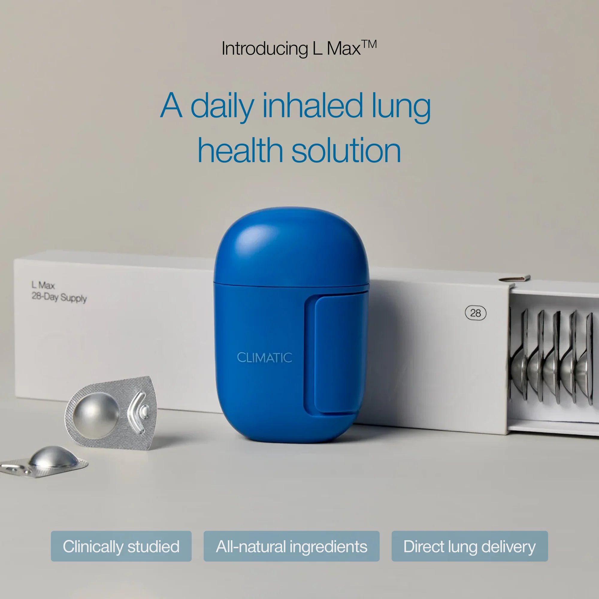 Introducing L Max — a daily inhaled lung health solution