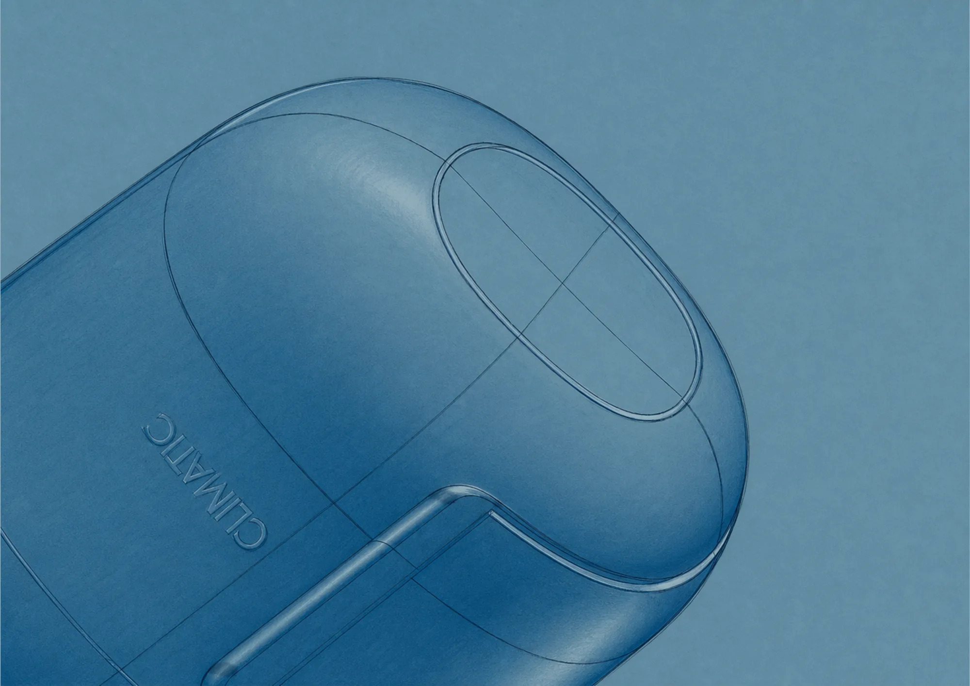 Sketch development — close-up features of the L Max device