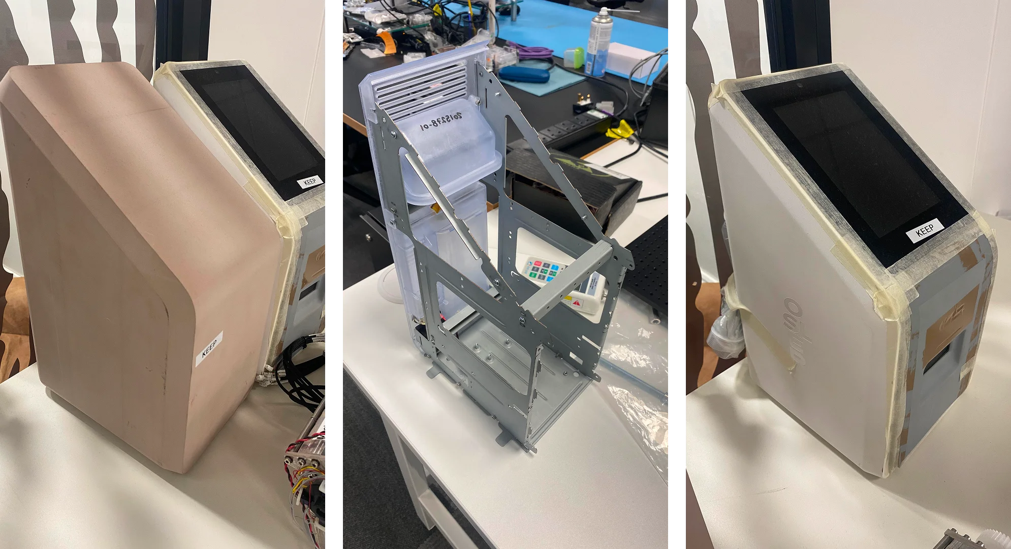 Progression of Osler Origin prototypes through the design phase
